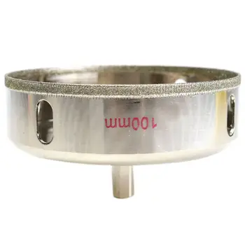 

100mm Diamond Coated Drill Bit Dry Hole Saw Glass Ceramic Marble Cutting Grinder