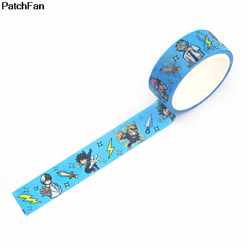 Patchfan My Hero Academy аниме альбом книга DIY Скрапбукинг дети клей васи маскирующая Лента Печатный узор наклейки A2472
