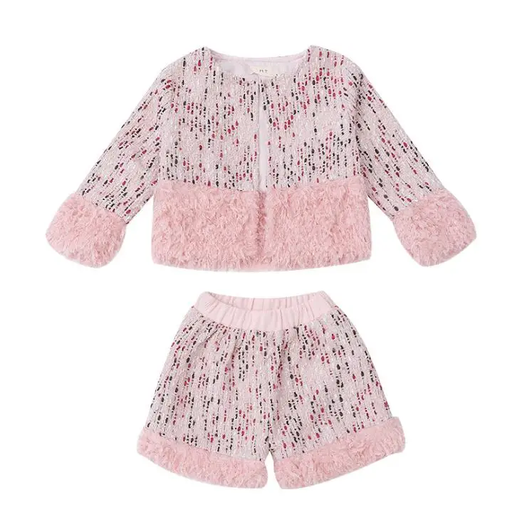 Pink Girl Sets Зимние костюмы; комплект модной детской одежды для девочек; детская куртка и шорты; костюм для девочек-подростков; пальто; Осенний комбинезон; одежда; 12T - Цвет: Pink Girl Sets