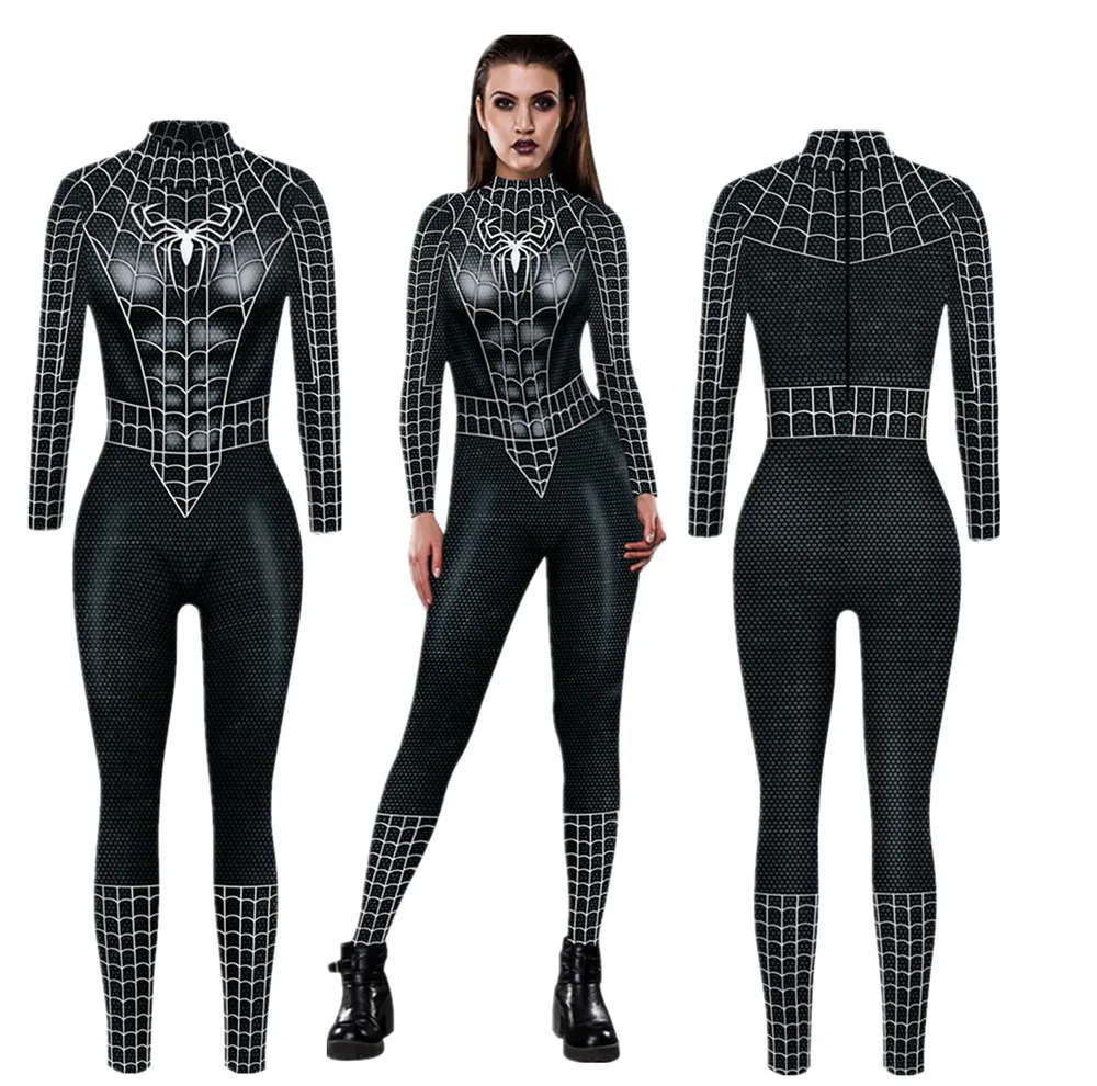 Сексуальный Новый косплей 3D Черный Человек паук Черная корова супергерой