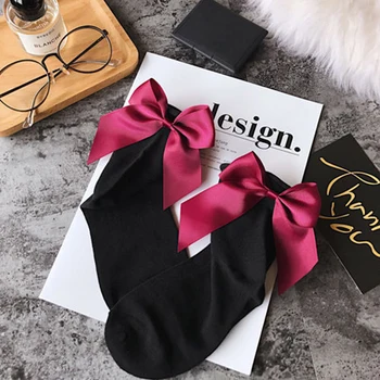 

Fashion Women Glitter Bow Knot Mesh Fishnet Net Girl Low Cut Ankle Socks