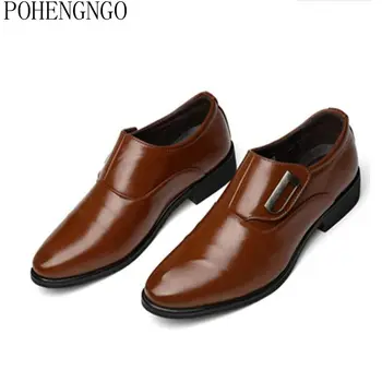 

2020 New Men Dress Shoes Fashion PU Leather Men Wedding Pointed Toe Shoes Classic Men Business Formal Shoes Chaussure Homme