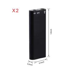 Compact Ultra-Thin Mini Voice Recorder with Noise Reduction and MP3 Playback (4-32GB) - 4GB (X2)