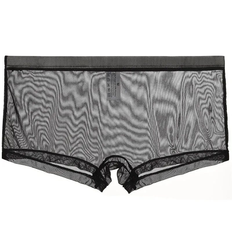 Mens Underwear Seamless Panties Men Sexy Ultra-thin Mesh Transparent Underpants Comfortable Breathable Underwear Man Boxer 4