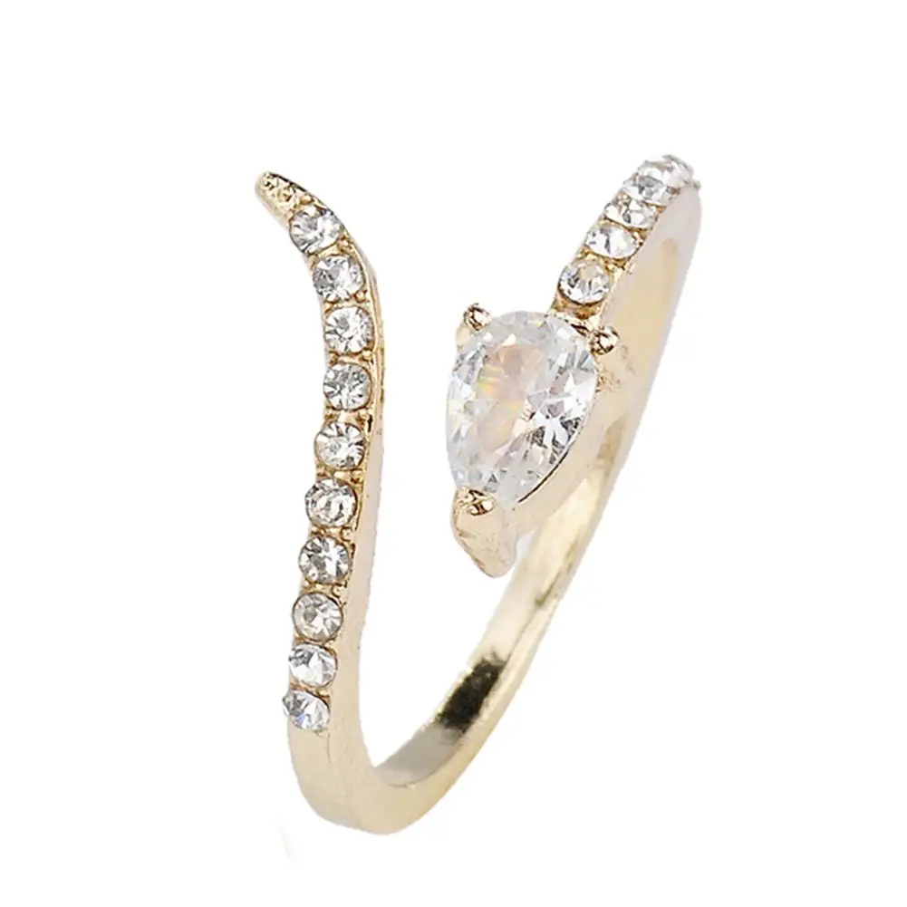 Fashion Women Snake Shaped Rhinestone Finger Ring Party Opening Jewelry | Украшения и аксессуары