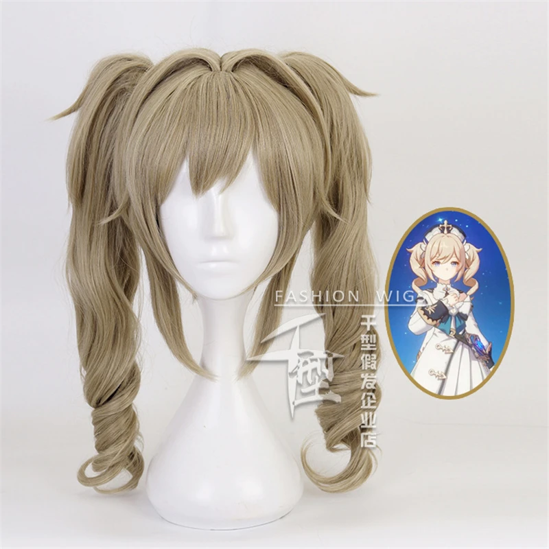 

New Barbara Wig Cosplay Set Game Genshin Impact Character Costume Prop Uniform