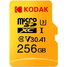 Kodak 256 Гб микро sd карты высокой Скорость class 10 U3 cartao de memoria Flash Устройство чтения карт памяти micro sd 100 МБ/с. чтения Скорость 4K видео запись