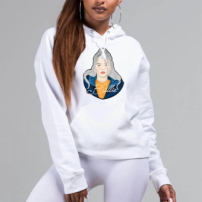 5 Лидер продаж, женская, мужская, для девочек, Billie Eilish, толстовка с капюшоном, одежда, Kpop, Harajuku, повседневная, с принтом, с капюшоном, для фанатов, подарки, толстовки - Цвет: 5