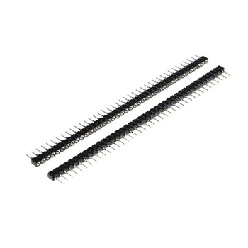 

30pcs 1x40 Pin 2.54 2.54mm Strip Tin PCB Panel IC Breakable 40pin Header Socket Round Female Pin Header Connector