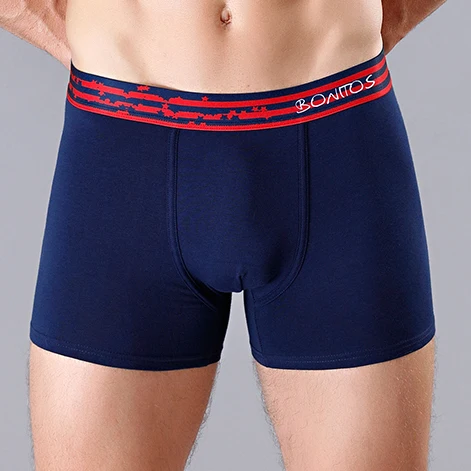 B1 Dark Blue Фирменное Мужское нижнее белье, боксеры, хлопок, Erkek, боксеры для мужчин, одноцветные, для геев, боксеры, шорты, большие трусики большого размера, мужское нижнее белье, Cuecas трусы - Цвет: B1 Dark Blue