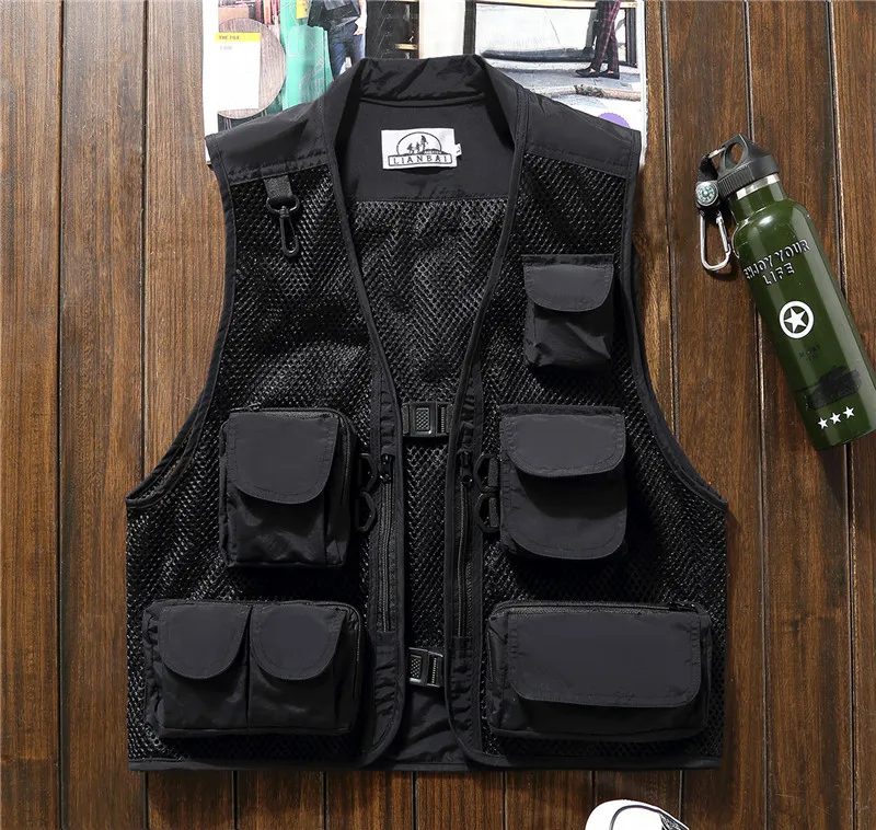 Summer Mesh Photography Vest Workwear Multi-pockets Men And Women Popular Brand Vest Outdoor Fishing Vest Volunteer