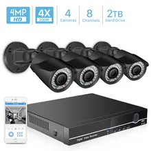 BESDER H.265 4MP система безопасности 8CH POE NVR комплект 2,8 мм-12 мм моторизованный зум оптический объектив CCTV IP камера видео набор для наблюдения
