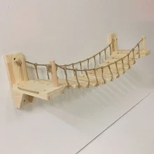 100 см Roped Кошка мост скалолазание рама настенный деревянный Кот дерево дом кровать сизаль Когтеточка прыгающий мост мебель для домашних животных