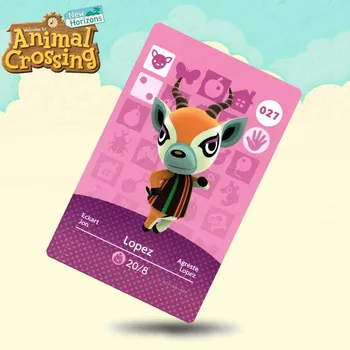 

027 Lopez Animal Crossing Card Amiibo Cards Work for Switch NS 3DS Games