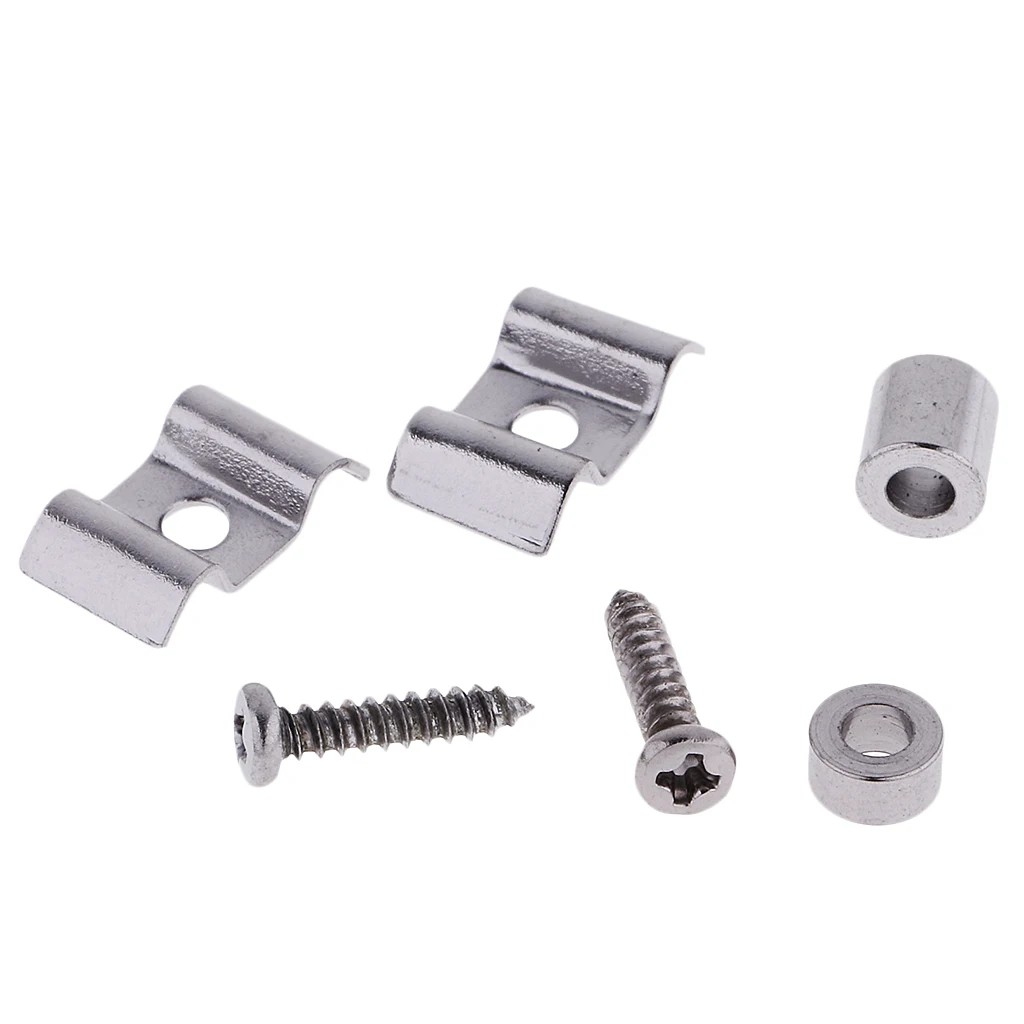 Set of 2 Metal Guitar String Tree Retainers for Stratocaster Squier Electric Guitar