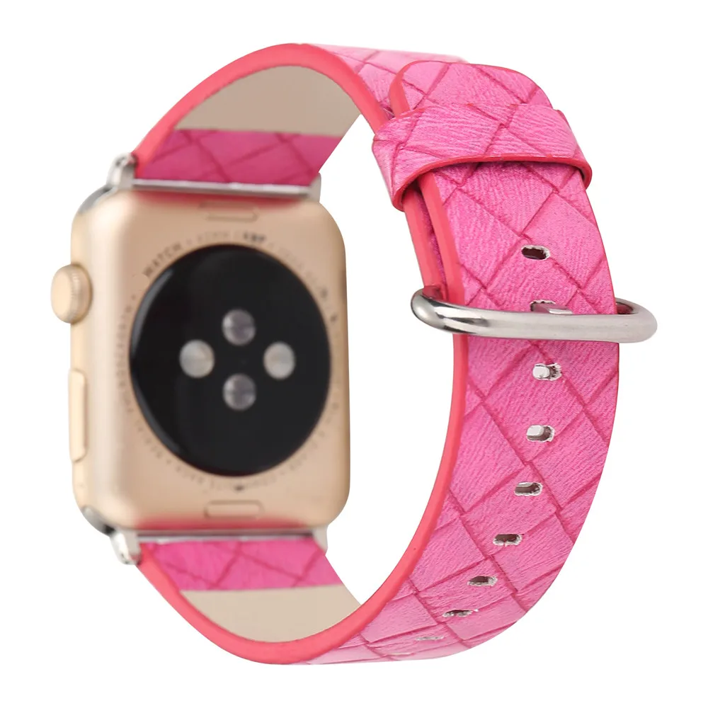 Hot Pink Рождественский подарок блестящий кожаный ремешок для часов Apple Watch 4 5 38 мм 42 мм 40 мм 44 мм Мужской Женский браслет ремешок для iWatch 1 2 3 - Цвет ремешка: Hot Pink