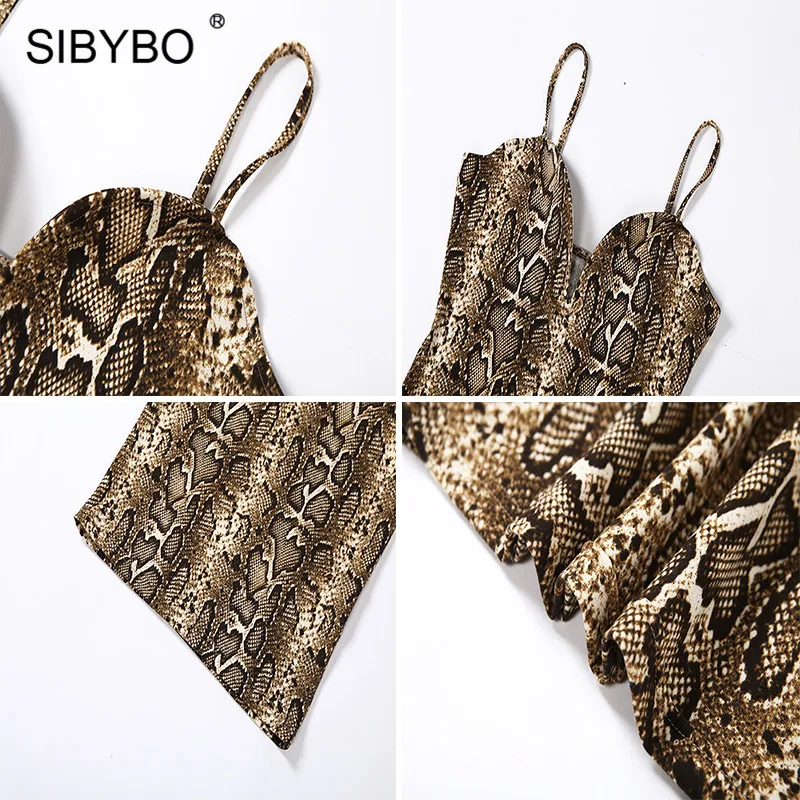 SIBYBO, змеиная кожа, принт, спагетти ремень, сексуальное длинное платье, без рукавов, v-образный вырез, летнее женское платье, открытая спина, Клубные, вечерние, длинное