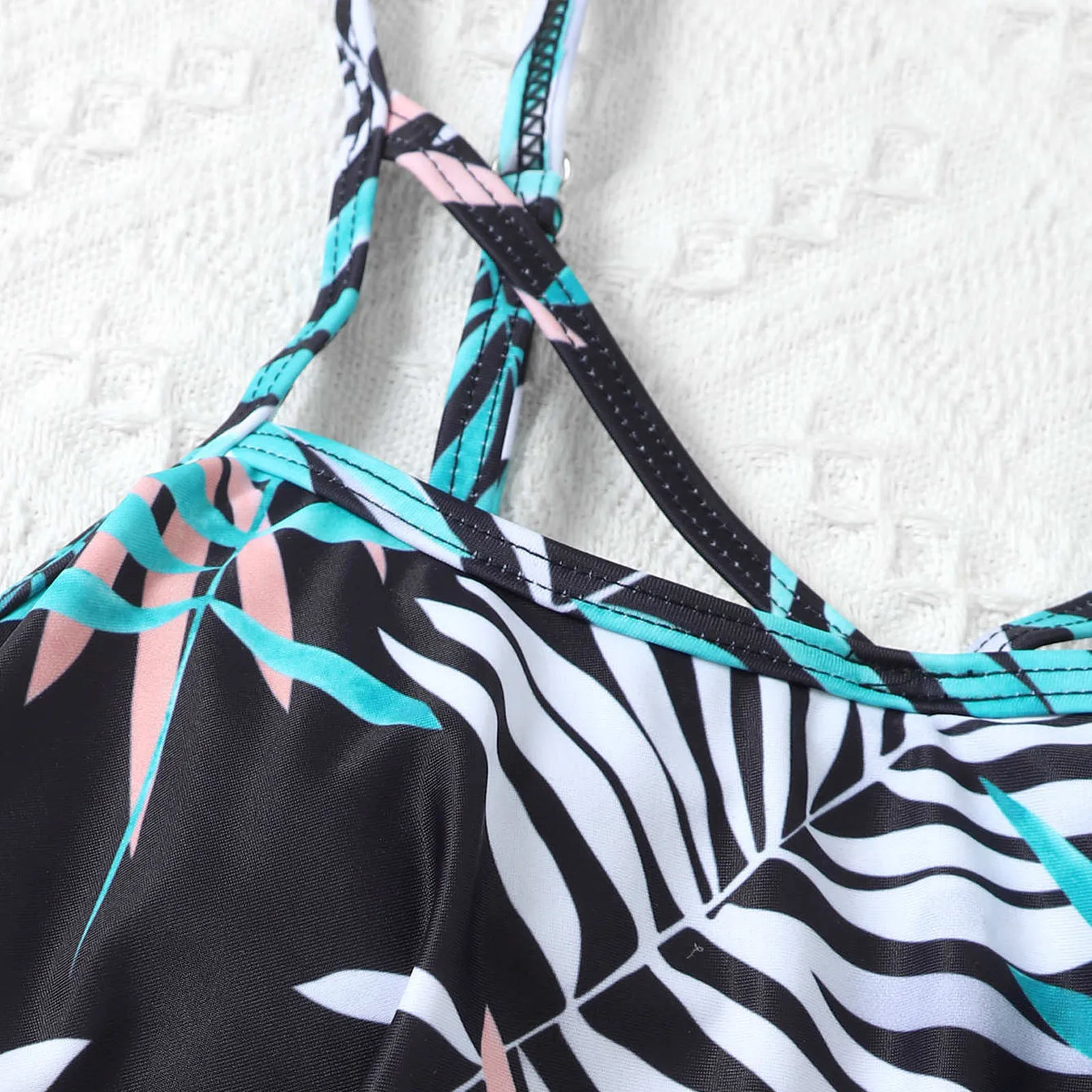 Fashionable And Stylish Design Women Leaf Print Tankini Soft And Comfortable Suitable High Waist Swimsuit Bikini Dropshipping|Bikini Set|   - AliExpress