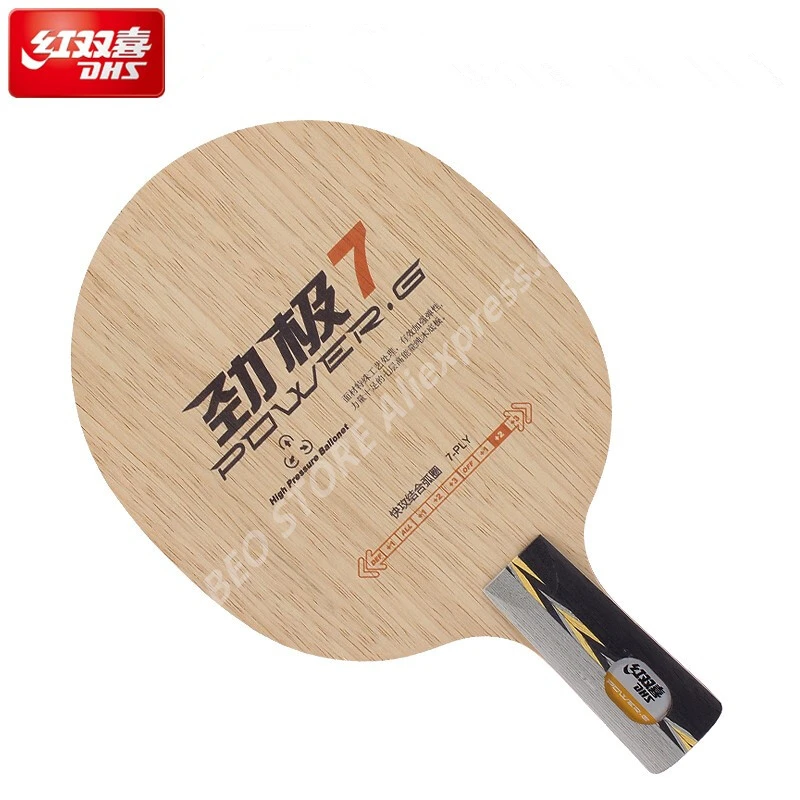 DHS POWER G7 PG7 tischtennis klinge (ohne box) reinem holz ply 7 für schläger ping pong bat paddel – Detail 3