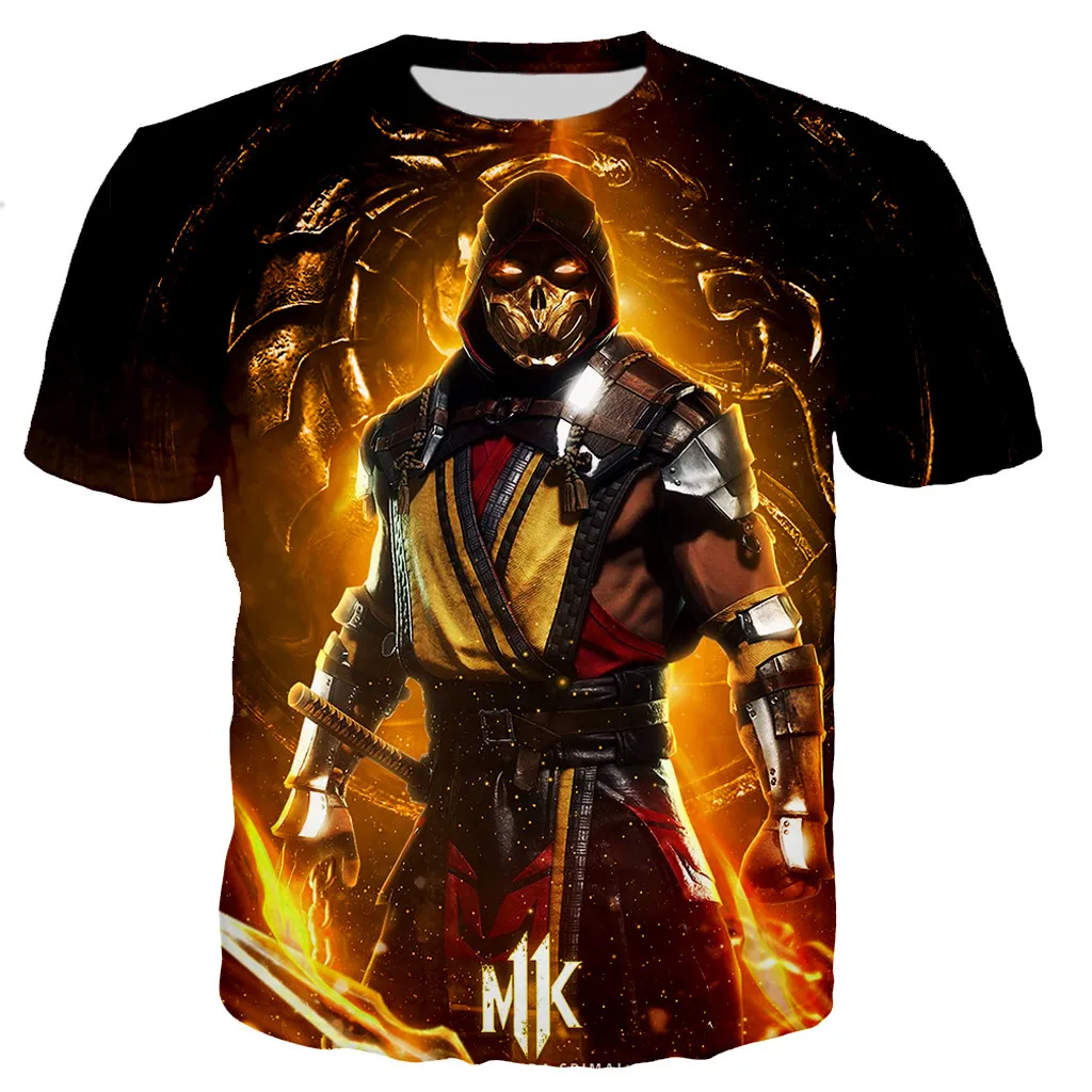 2021 Mortal Kombat 11 3D Print T-Shirt Fighting Game Movie Streetwear Men Women Fashion O-Neck T Shirt Kids Boys Girls Tees Tops | Мужская