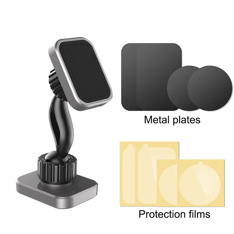 Square Grey XMXCZKJ магнитный автомобильный держатель для телефона для iPhone11 Pro, магнитный круглый Автомобильный держатель для телефона, настольный держатель для мобильного телефона, подставка - Цвет: Square Grey
