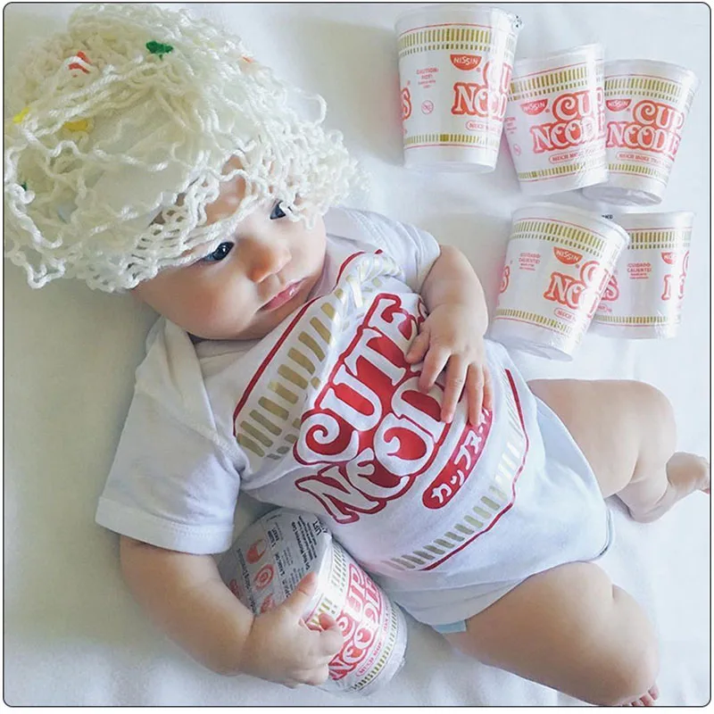 Cute White Baby Bodysuit Onesie for Newborns