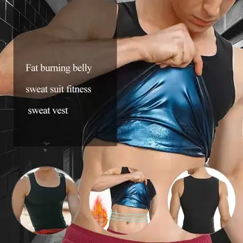 

Body Shaper Tops for Men Fashion Fitness Gym Neoprene Sauna Tank Top Waist Trainer Shaper Slimming Suit Zipper Vest