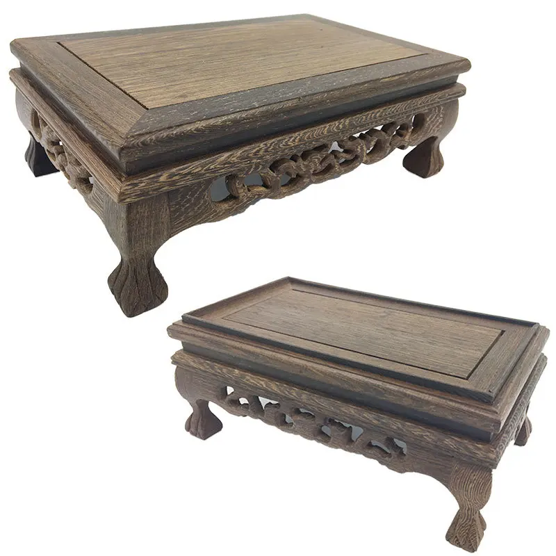 

Door Frame Waterproof Cable Rectangular tiger jiao Base Decoration Wooden Pallet Quality Vase Flowerpot Solid Wood Stone Base