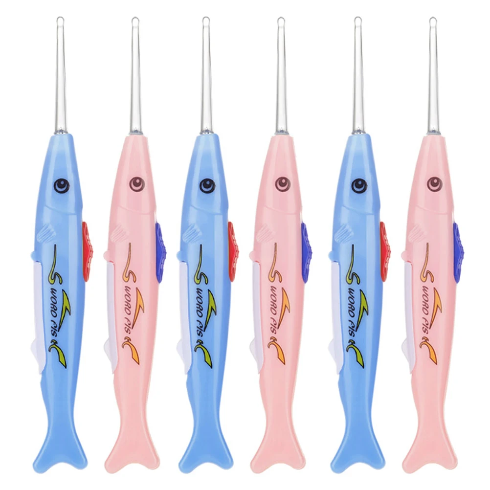 7 шт. детский светящийся ковш для ушей в форме рыбы|Инструменты чистки ушей| |
