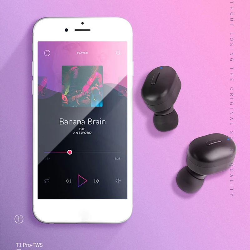 TWS Wireless Headset Bluetooth 5 0 Headphones 3D Stereo Noise Canceling Headset Earbuds for iPhone x Samsung