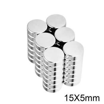 

15/20/50/100pcs 15x5 mm Super Powerful Strong Magnetic Magnets 15mmx5mm Permanent Neodymium Magnets 15x5mm Round Magnet 15*5 mm