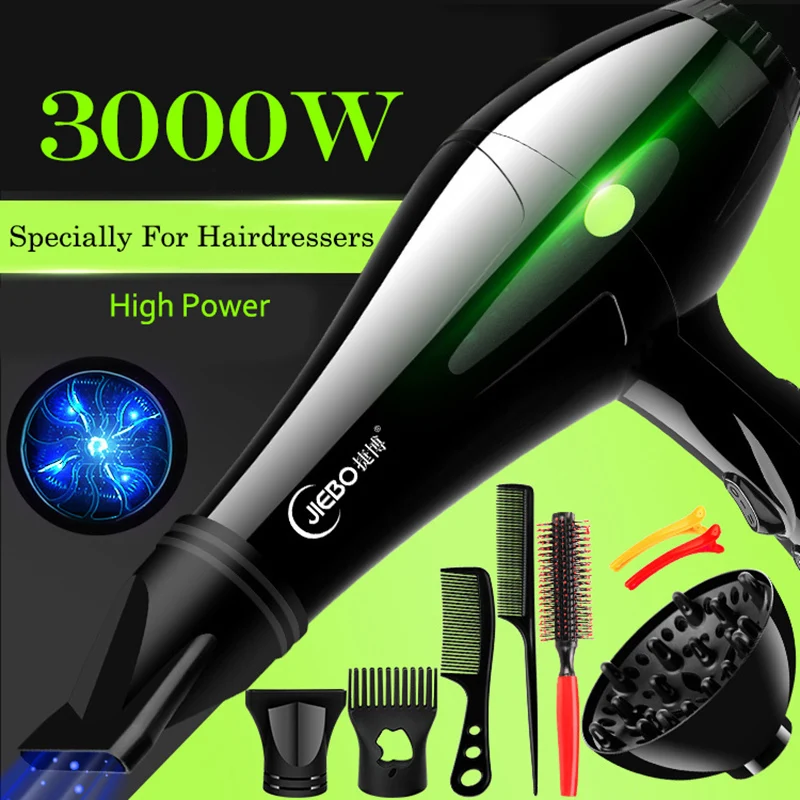 Secador de pelo profesional de 3000W, potente secador de aire de iones  negativos para peluquero, herramientas de estilismo para salón en casa,  220V|Secadores de pelo| - AliExpress
