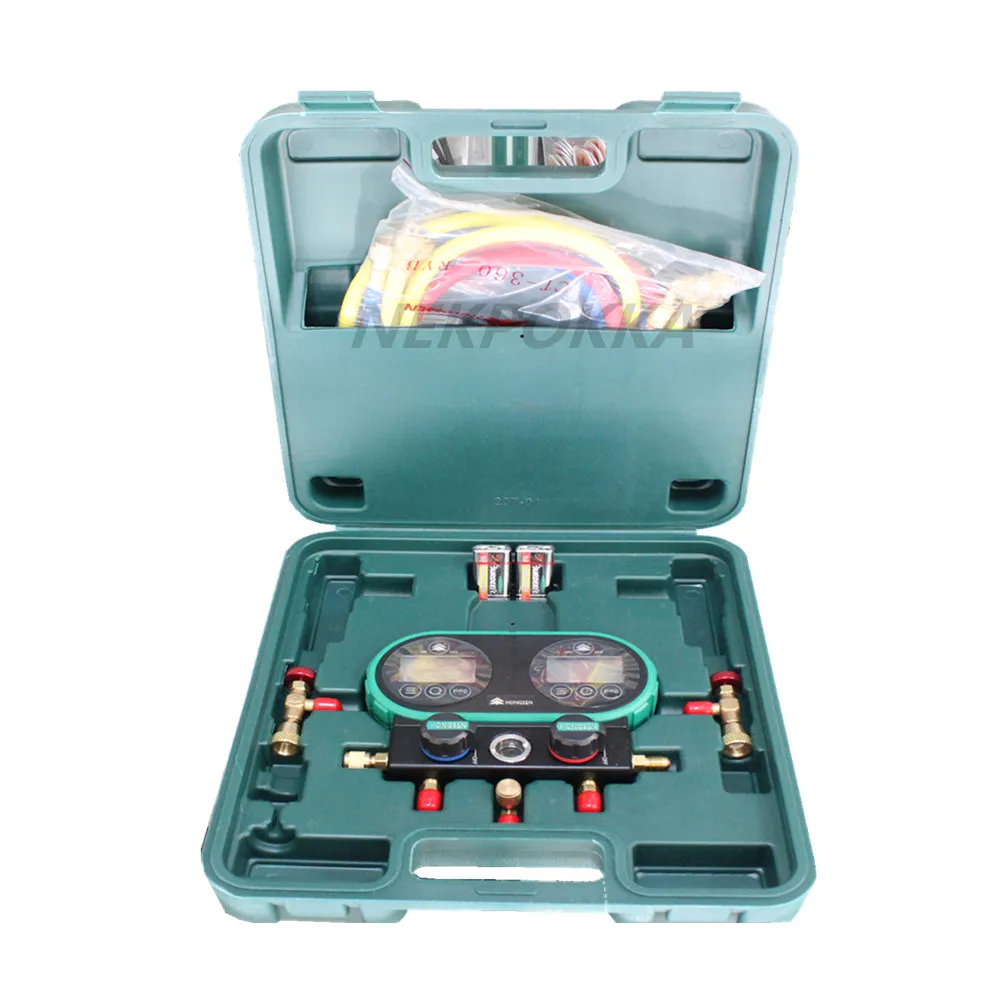 R134a R410A R22 R32 R600a R1234yf R407C R507 цифровой измеритель давления хладагента, многофункциональный двухметровый клапан