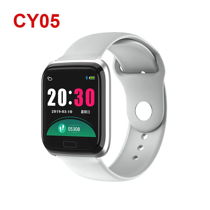 Смарт-часы T80, IP67, водонепроницаемые, кровяное давление, пульсометр, спортивный трекер, умные часы для IOS, Android, часы - Цвет: CY05 white