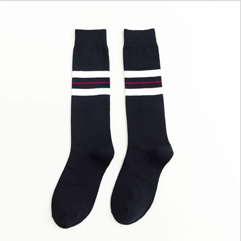 Black 1pair Коллекция в японском стиле FW19, Гольфы с полосатым узором, Ins Pop, модные гольфы для девочек, для студентов, осень, для школы - Цвет: Black 1pair