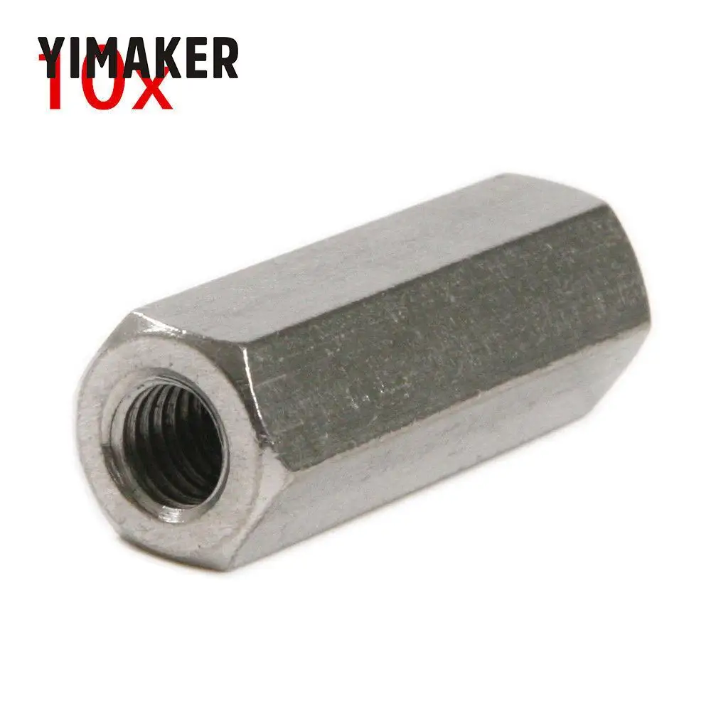 YIMAKER 10 шт. Нержавеющая сталь шестигранный шаг длинный стержень Соединительный