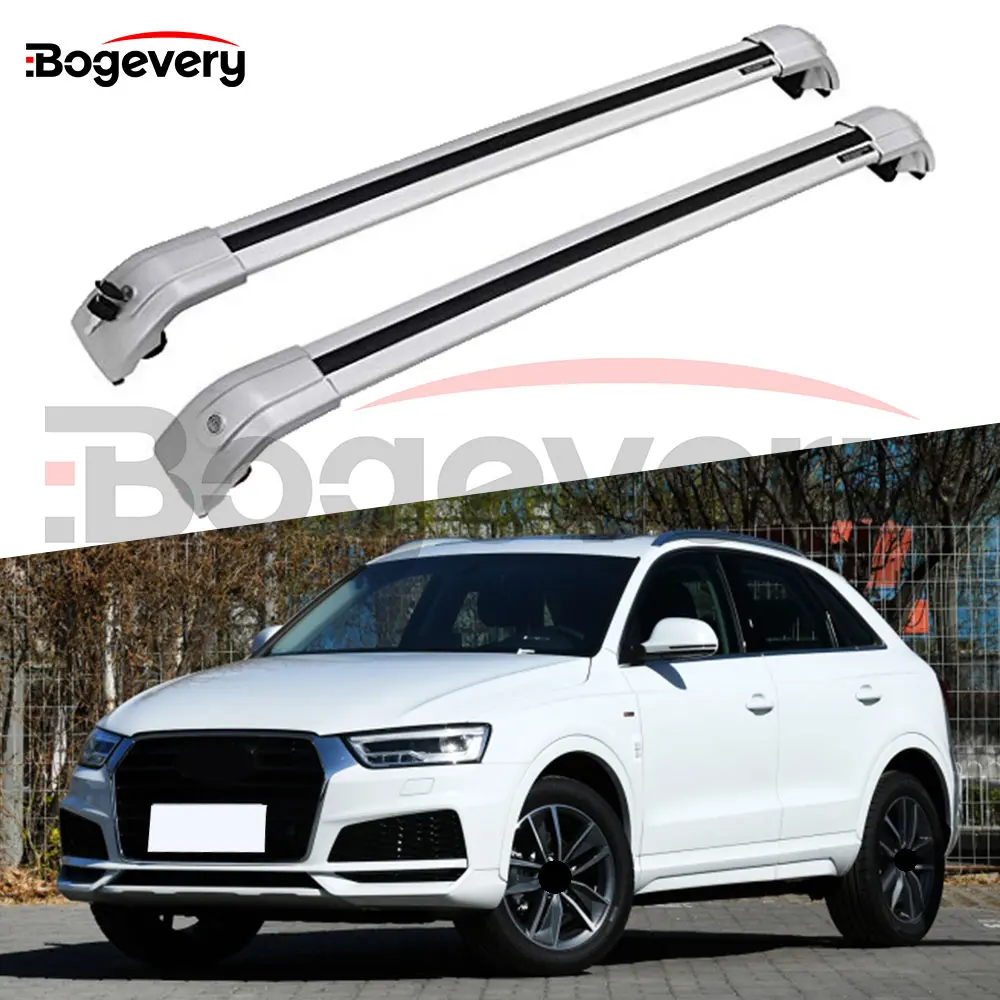 Новая серебряная перекладина для багажа поперечные рейки крыши Audi Q3 2013 2014 2015 2016