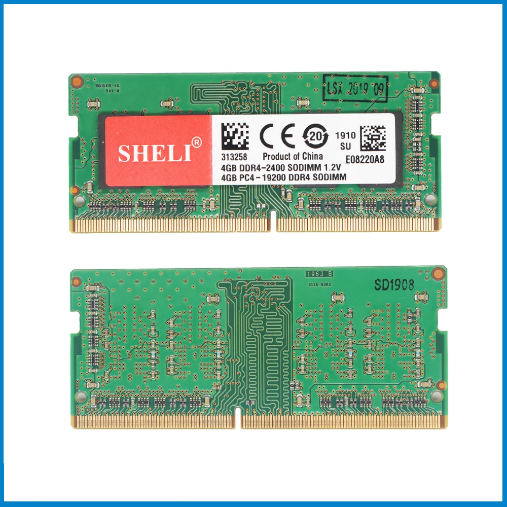 SHELI 4GB PC4 19200 DDR4 2400MHZ 260 Pin Laptop Memory NON ECC RAM 2