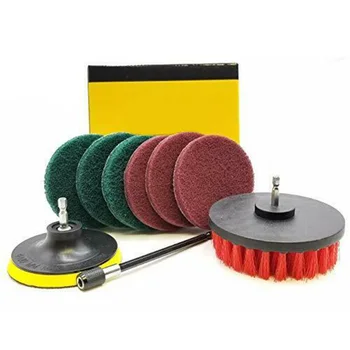 

Drill Brush Attachment 9 Piece Set Brush Power Brush And Scouring Pads For Tile 4 Inch Drill Attachment Drilling