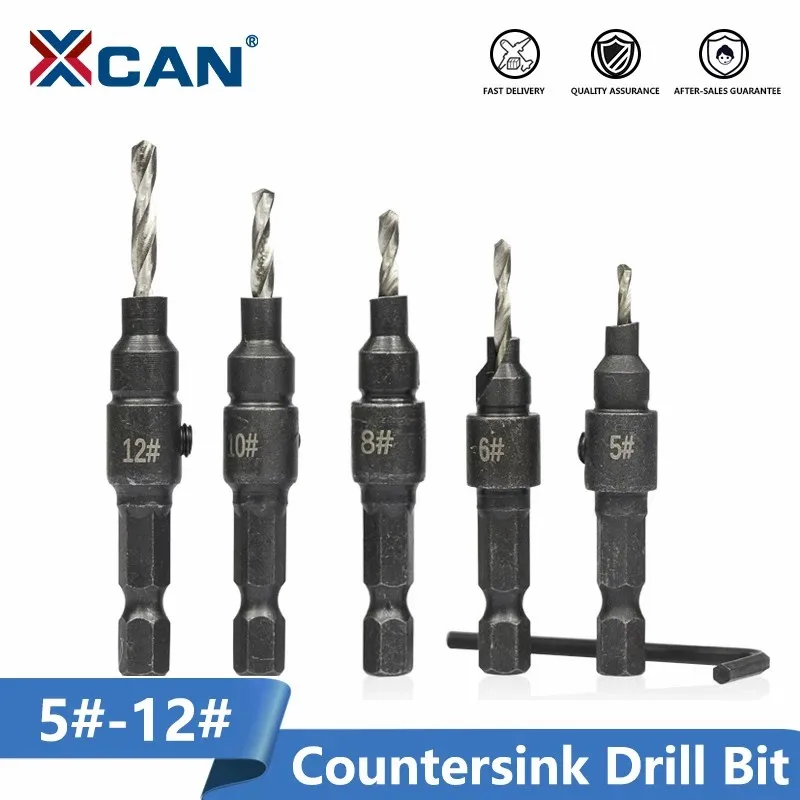 4pcs Countersink Drill Woodworking Drill Bit Set Drilling Pilot Holes For Screw Sizes 6 8 10 12 BoKa-Store 4pcs Countersink Drill Woodworking Drill Bit Set Drilling Pilot Holes For Screw Sizes 6 8 10 12 BoKa-Store
