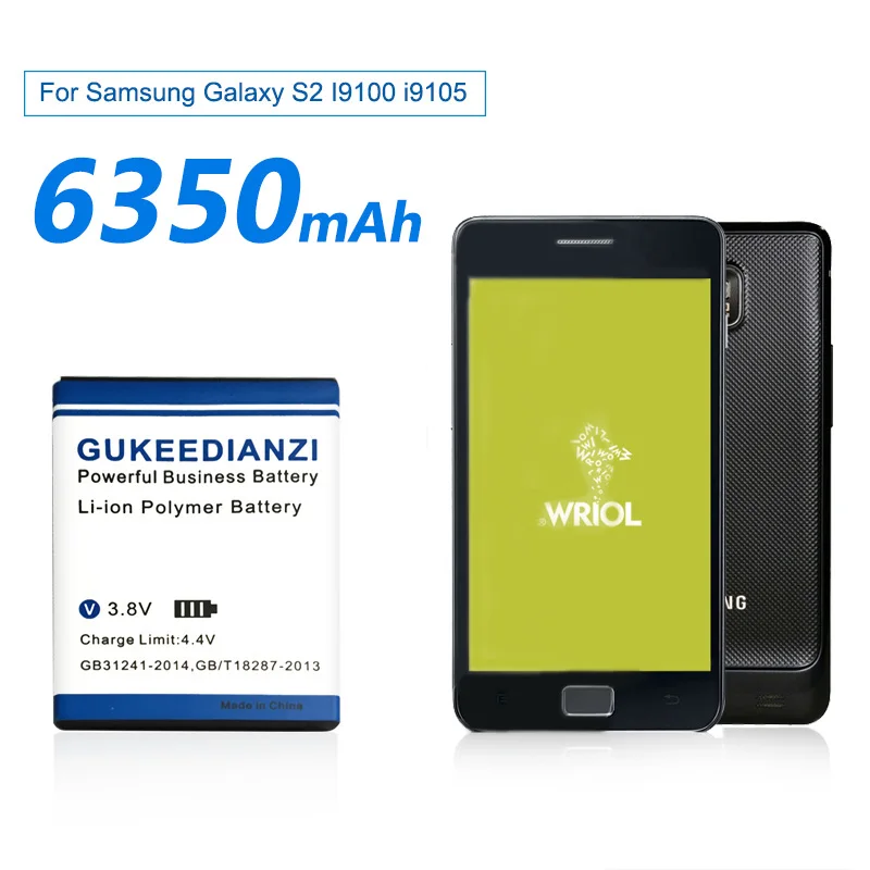 GUKEEDIANZI S2 i9100 телефон Батарея для samsung Galaxy S2 i9100 i9108 i9103 I777 i9105 i9100G i9188 i9050 Батарея EB-F1A2GBU