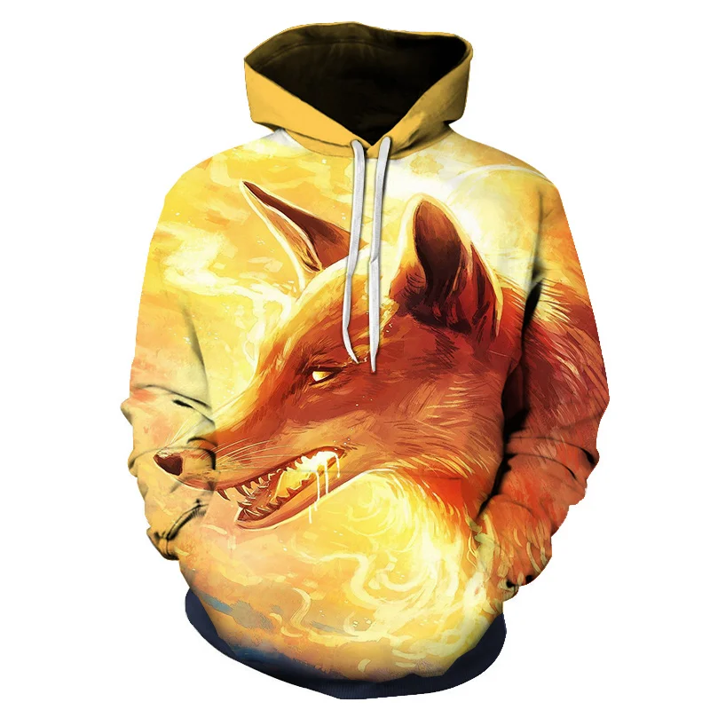 

Wolf Print Men's Hoodie 3d Hooded Sweatshirt Girl Boy Jacket Pullover Fashion Sportswear Animal Street Clothing Sweatshirt