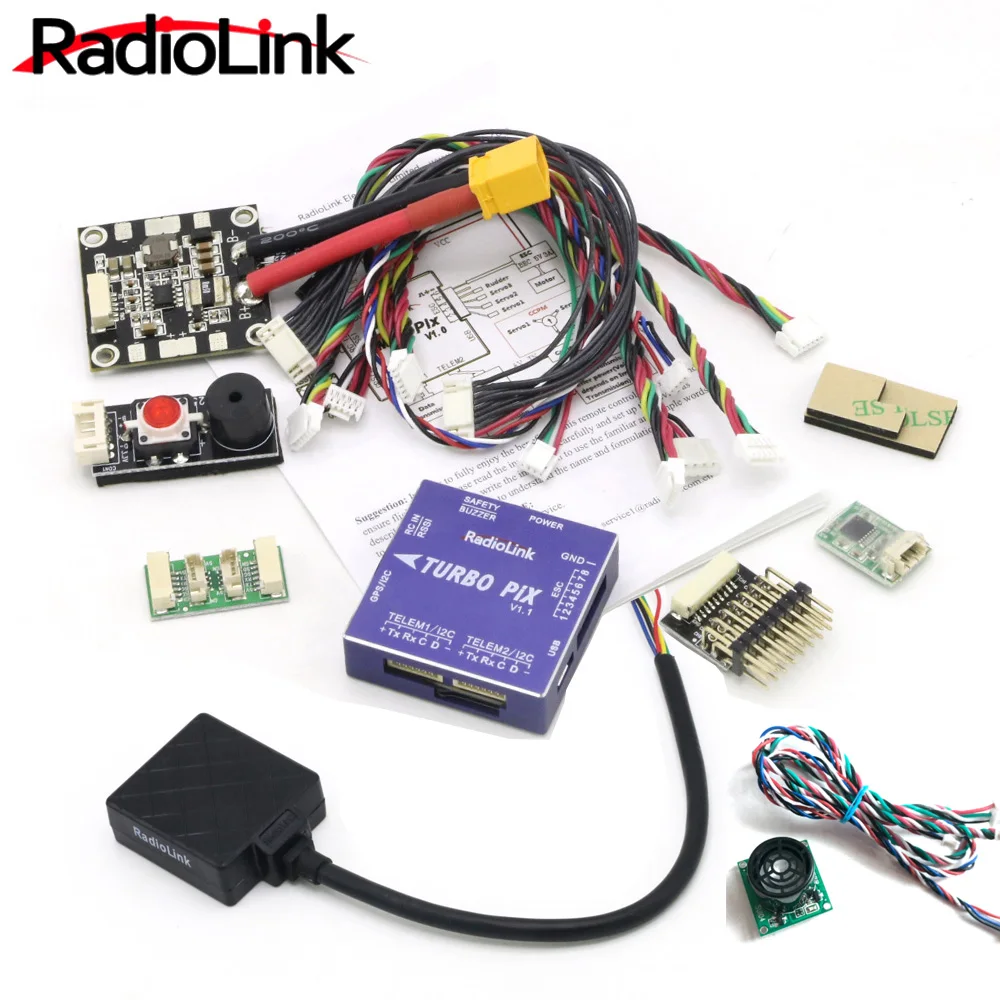Модуль ratiolink TURBO PIX V1.0 PPM SBUS Контроллер полета с мини M8N GPS управление полетом SUI04 ультразвуковой датчик