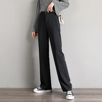 

2020 New Products WOMEN'S Dress Korean-style Loose Pants Female Casual Sports Ninth Pants Trousers Fashion High-waisted Pants 30