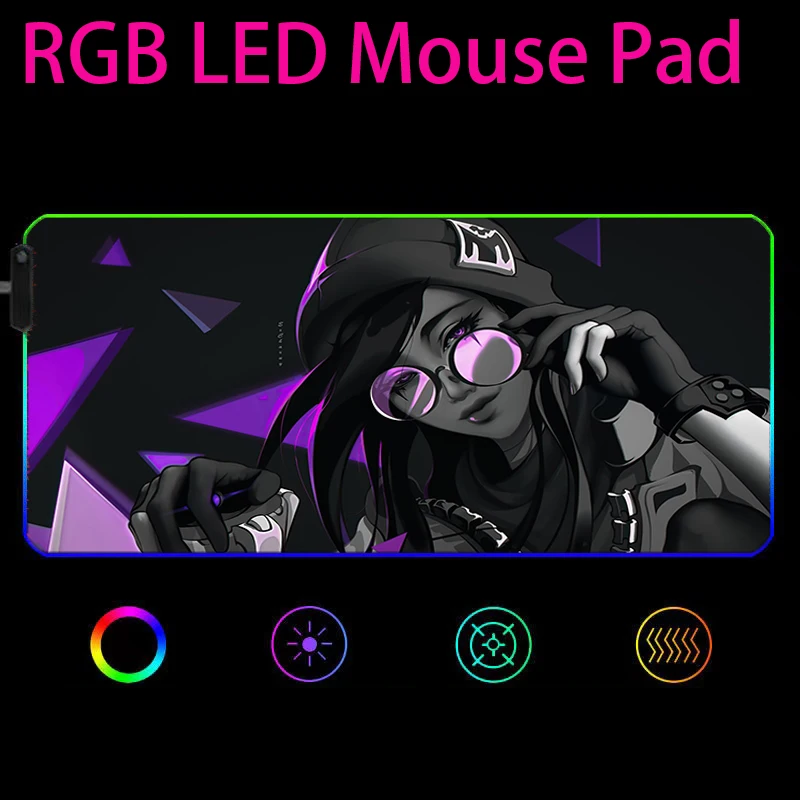 Anime Mouse Pad 900x400 Rgb Mousepad Gaming Computer Desk Backlit Mat Valorant Mouse Mats Xxl Gamer Keyboard Mause Pad Desk Mat
