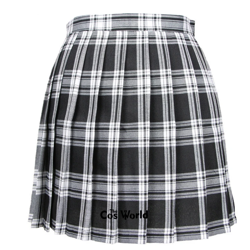XS-3XL для девочек, японская летняя плиссированная юбка с высокой талией, клетчатая юбка, женское платье, школьная форма JK