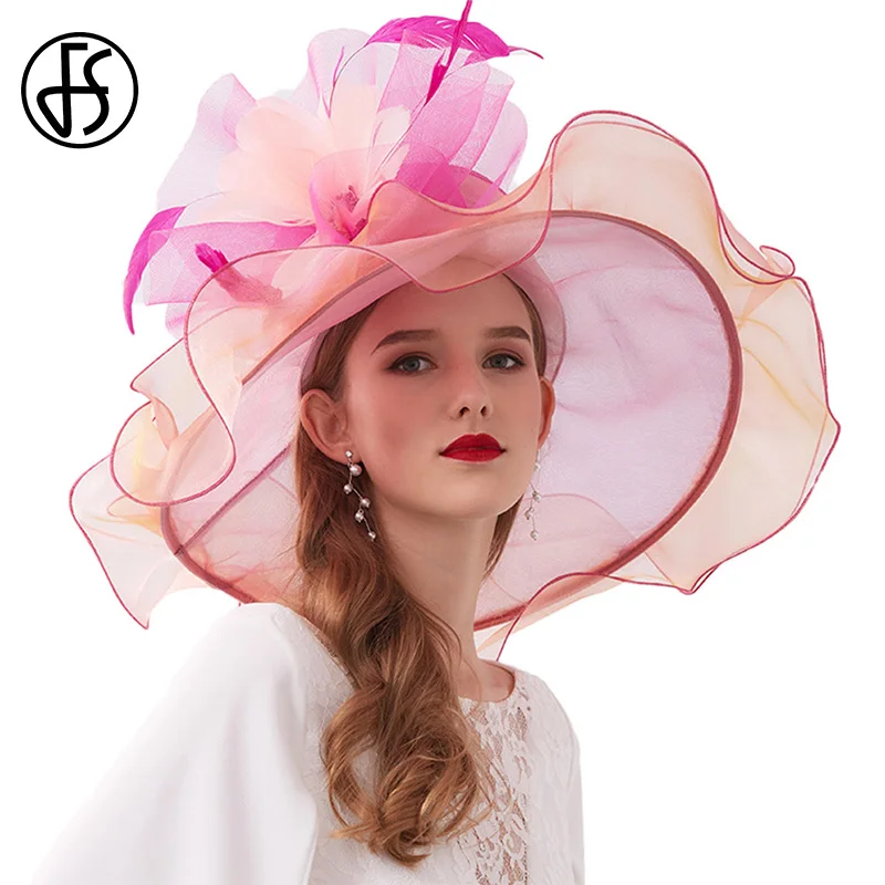 Fs 2022 Organza Church Hats For Women 