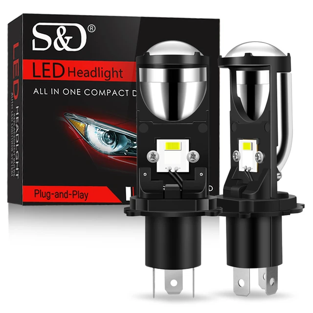 Kit d'ampoules de sauna à LED, budgétaire H4, mini objectif automatique,  kit de conversion, faisceau