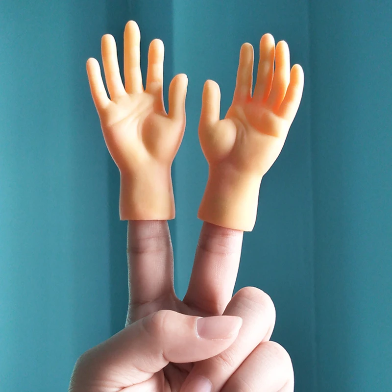 Simulation kleine Hände lustige Mini Hände Fuß Finger Ärmel Silikon  Handpuppe Roman Streich Finger Spielzeug necken Katze Requisiten -  AliExpress