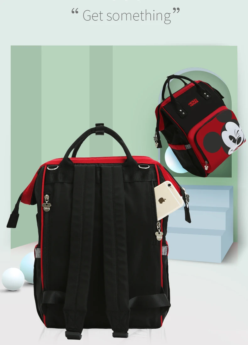 Disney Микки детские пеленки сумка рюкзак с usb-портом для беременных детские многофункциональные сумки большой емкости Детские коляски сумка держатель подгузник сумка